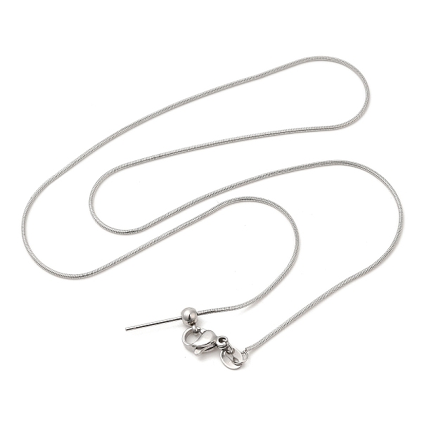 PandaHall 304 Stainless Steel Snake Chain Necklace for Women, for Beadable Necklace Making, Stainless Steel Color, 17.24 inch(43.8cm) 304...
PandaHall 304 Stainless Steel Snake Chain Necklace for Women, for Beadable Necklace Making, Stainless Steel Color, 17.24 inch(43.8cm) 304...