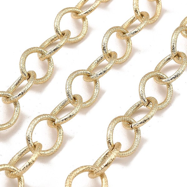 PandaHall Aluminium Cable Chains, Texture, Unwelded, with Spool, Light Gold, 18x14x2mm, about 32.81 Feet(10m)/Roll Aluminum
PandaHall Aluminium Cable Chains, Texture, Unwelded, with Spool, Light Gold, 18x14x2mm, about 32.81 Feet(10m)/Roll Aluminum