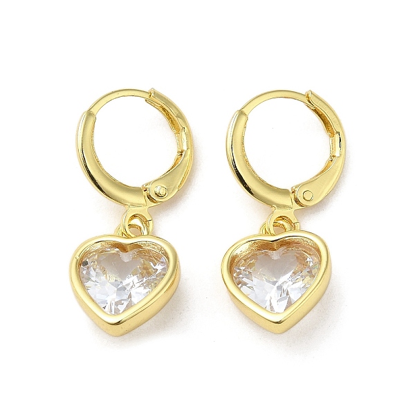PandaHall Real 18K Gold Plated Brass Dangle Leverback Earrings, with Heart Glass, Clear, 25.5x10mm Glass Heart Clear
PandaHall Real 18K Gold Plated Brass Dangle Leverback Earrings, with Heart Glass, Clear, 25.5x10mm Glass Heart Clear