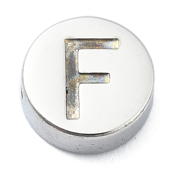 PandaHall 304 Stainless Steel Beads, Flat Round with Letter, Stainless Steel Color, Letter F, 8x3mm, Hole: 1.6mm 304 Stainless Steel Letter...
PandaHall 304 Stainless Steel Beads, Flat Round with Letter, Stainless Steel Color, Letter F, 8x3mm, Hole: 1.6mm 304 Stainless Steel Letter...