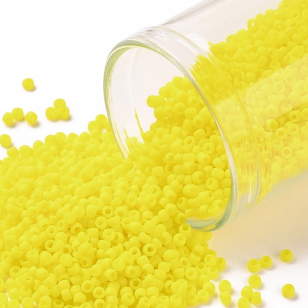 PandaHall TOHO Round Seed Beads, Japanese Seed Beads, (42F) Opaque Frost Dandelion, 15/0, 1.5mm, Hole: 0.7mm, about 3000pcs/10g Glass Yellow
PandaHall TOHO Round Seed Beads, Japanese Seed Beads, (42F) Opaque Frost Dandelion, 15/0, 1.5mm, Hole: 0.7mm, about 3000pcs/10g Glass Yellow