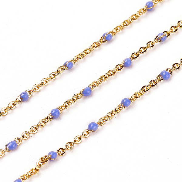 PandaHall 3.28 Feet Handmade Enamel Beaded Chains, Brass Cable Chains, Long-Lasting Plated, Soldered, Golden, Cornflower Blue, 1.5mm...
PandaHall 3.28 Feet Handmade Enamel Beaded Chains, Brass Cable Chains, Long-Lasting Plated, Soldered, Golden, Cornflower Blue, 1.5mm...
