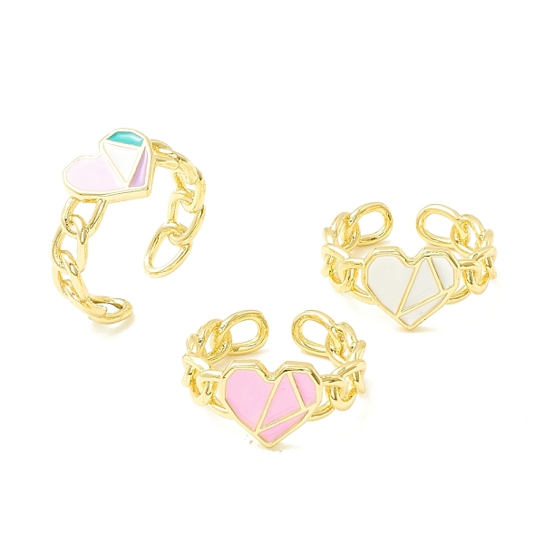 PandaHall Enamel Heart Promise Open Ring, Real 18K Gold Plated Brass Cuff Ring for Women, Cadmium Free & Lead Free, Mixed Color, US Size 7..., Multicolor
PandaHall Enamel Heart Promise Open Ring, Real 18K Gold Plated Brass Cuff Ring for Women, Cadmium Free & Lead Free, Mixed Color, US Size 7..., Multicolor