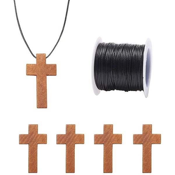 PandaHall Necklace Making, Wooden Pendants and Waxed Polyester Cords, Chocolate, 42x24.5x4mm, Hole: 2mm, 50pcs/set, 1mm, about 10m/roll..., Brown
PandaHall Necklace Making, Wooden Pendants and Waxed Polyester Cords, Chocolate, 42x24.5x4mm, Hole: 2mm, 50pcs/set, 1mm, about 10m/roll..., Brown