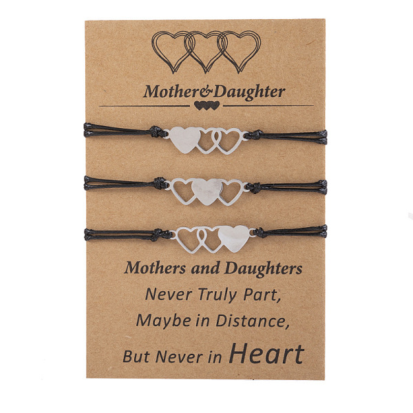 PandaHall Stainless Steel Heart Wax Cord Adjustable Blessing Card Bracelet Set, Black Waxed Cord Black
PandaHall Stainless Steel Heart Wax Cord Adjustable Blessing Card Bracelet Set, Black Waxed Cord Black