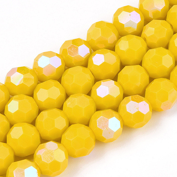 PandaHall Opaque Glass Beads Strands, Faceted, Round, Gold, 8x7~7.5mm, Hole: 1.2mm, about 65~67pcs/strand, 19.49~19.69''(49.5~50cm) Glass...
PandaHall Opaque Glass Beads Strands, Faceted, Round, Gold, 8x7~7.5mm, Hole: 1.2mm, about 65~67pcs/strand, 19.49~19.69''(49.5~50cm) Glass...