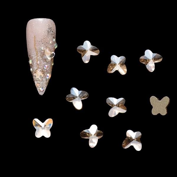 PandaHall Flat Back Glass Rhinestone Cabochons, Nail Art Decoration Accessories, Faceted, Butterfly, Light Colorado Topaz, 5x5x2mm..., Yellow
PandaHall Flat Back Glass Rhinestone Cabochons, Nail Art Decoration Accessories, Faceted, Butterfly, Light Colorado Topaz, 5x5x2mm..., Yellow