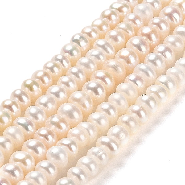 PandaHall Natural Cultured Freshwater Pearl Beads Strands, Rondelle, Grade 6A, Beige, 4.5~5x3~4.5mm, Hole: 0.7mm, about 124pcs/strand, 14.65..., Yellow
PandaHall Natural Cultured Freshwater Pearl Beads Strands, Rondelle, Grade 6A, Beige, 4.5~5x3~4.5mm, Hole: 0.7mm, about 124pcs/strand, 14.65..., Yellow