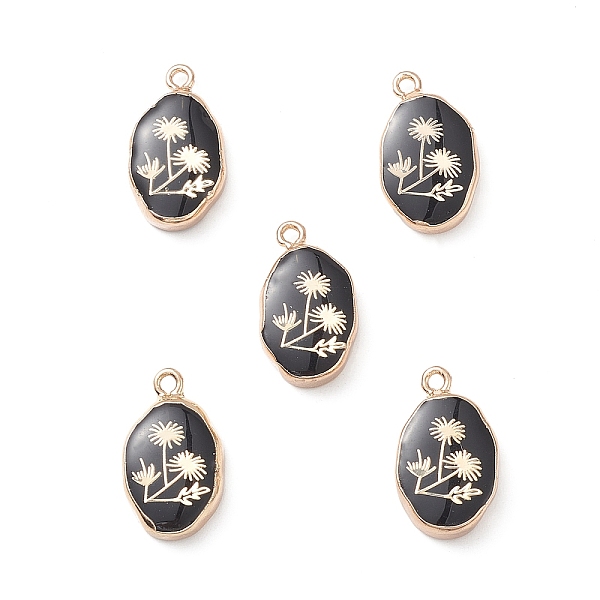 PandaHall Natural Obsidian Pendants, Oval Charms with Golden Brass Edge, 22x13x3~5.5mm, Hole: 1.8mm Obsidian Oval Black
PandaHall Natural Obsidian Pendants, Oval Charms with Golden Brass Edge, 22x13x3~5.5mm, Hole: 1.8mm Obsidian Oval Black