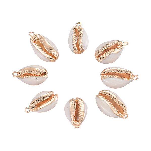 PandaHall Electroplate Cowrie Shell Links connectors, with Iron Findings, Golden, Lime, 21~27x10~14x6mm, Hole: 1.5mm Shell Shell Shape Green
PandaHall Electroplate Cowrie Shell Links connectors, with Iron Findings, Golden, Lime, 21~27x10~14x6mm, Hole: 1.5mm Shell Shell Shape Green