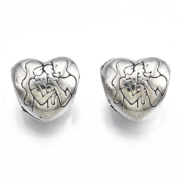 PandaHall Rack Plating Alloy European Beads, Large Hole Beads, Cadmium Free & Nickel Free & Lead Free, Mother's Day, Heart with Couple &...
PandaHall Rack Plating Alloy European Beads, Large Hole Beads, Cadmium Free & Nickel Free & Lead Free, Mother's Day, Heart with Couple &...