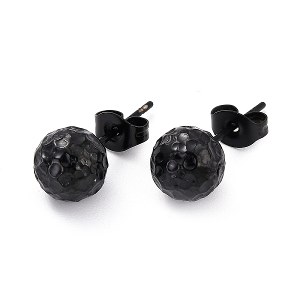 PandaHall 304 Stainless Steel Stud Earring Findings, with Ear Nuts, Textured Round, Electrophoresis Black, 19x8mm, Pin: 0.7mm 304 Stainless...
PandaHall 304 Stainless Steel Stud Earring Findings, with Ear Nuts, Textured Round, Electrophoresis Black, 19x8mm, Pin: 0.7mm 304 Stainless...