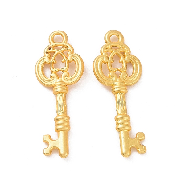 PandaHall Rack Plating Alloy Pendants, Key Charms, Matte Gold Color, 27.5x10x2mm, Hole: 1.5mm Alloy Key
PandaHall Rack Plating Alloy Pendants, Key Charms, Matte Gold Color, 27.5x10x2mm, Hole: 1.5mm Alloy Key