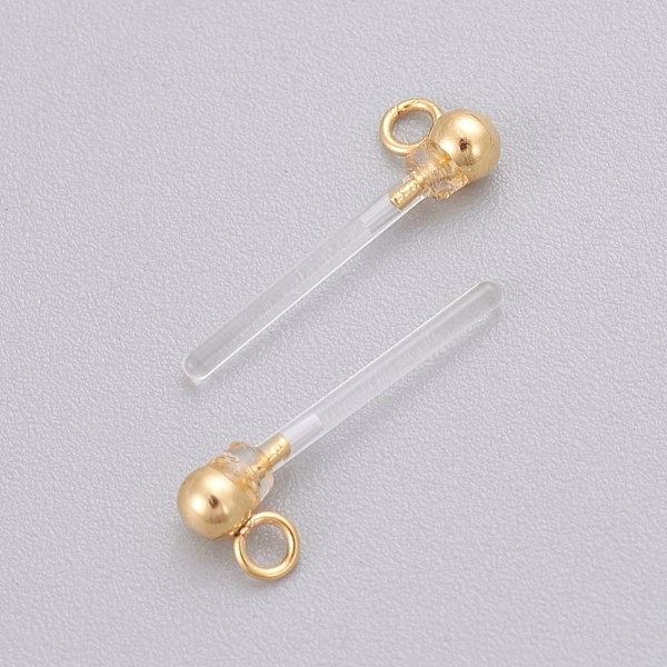 PandaHall Transparent Painless Prevent Allergy Resin Stud Earring Findings, with Loop, Stainless Steel Findings, Real 18k Gold Plated...
PandaHall Transparent Painless Prevent Allergy Resin Stud Earring Findings, with Loop, Stainless Steel Findings, Real 18k Gold Plated...