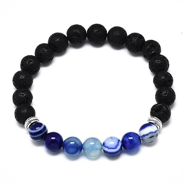PandaHall Natural Lapis Lazuli Beads Stretch Bracelets, with Synthetic Lava Rock Beads and Alloy Beads, Round, Inner Diameter: 2-1/8 inch...
PandaHall Natural Lapis Lazuli Beads Stretch Bracelets, with Synthetic Lava Rock Beads and Alloy Beads, Round, Inner Diameter: 2-1/8 inch...