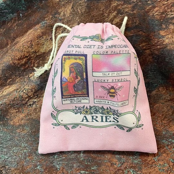 PandaHall Tarot Card Storage Bag, Canvas Cloth Tarot Drawstring Bags, Rectangle with Constellation Pattern, Aries, 18x13cm Cloth Aries
PandaHall Tarot Card Storage Bag, Canvas Cloth Tarot Drawstring Bags, Rectangle with Constellation Pattern, Aries, 18x13cm Cloth Aries