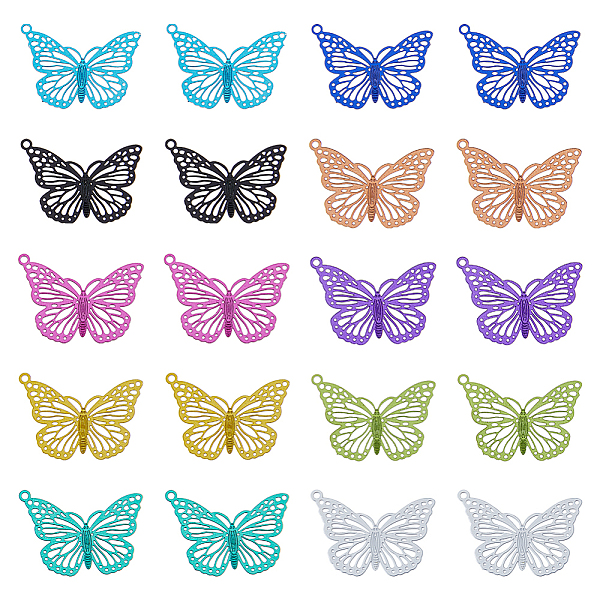 PandaHall DICOSMETIC 60Pcs 10 Colors Electrophoresis 430 Stainless Steel Pendants, Etched Metal Embellishments, Butterfly, Mixed Color..., Multicolor
PandaHall DICOSMETIC 60Pcs 10 Colors Electrophoresis 430 Stainless Steel Pendants, Etched Metal Embellishments, Butterfly, Mixed Color..., Multicolor