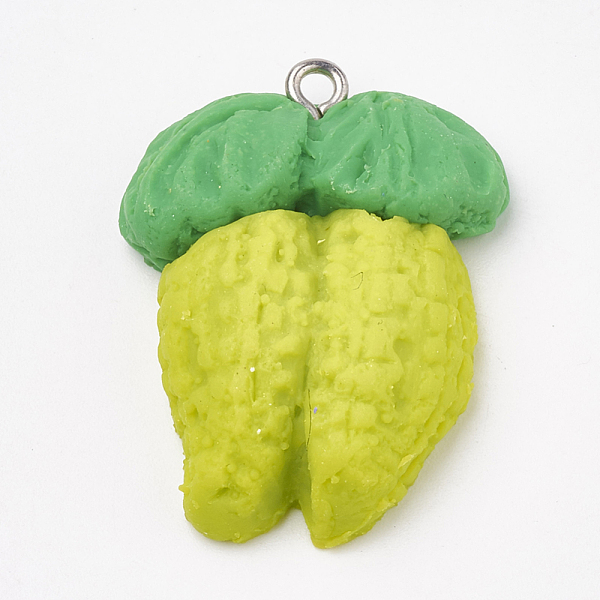 PandaHall Handmade Polymer Clay Pendants, with Iron Findings, Bitter Gourd, Platinum, Green Yellow, 32x24x8mm, Hole: 2mm Polymer Clay...
PandaHall Handmade Polymer Clay Pendants, with Iron Findings, Bitter Gourd, Platinum, Green Yellow, 32x24x8mm, Hole: 2mm Polymer Clay...