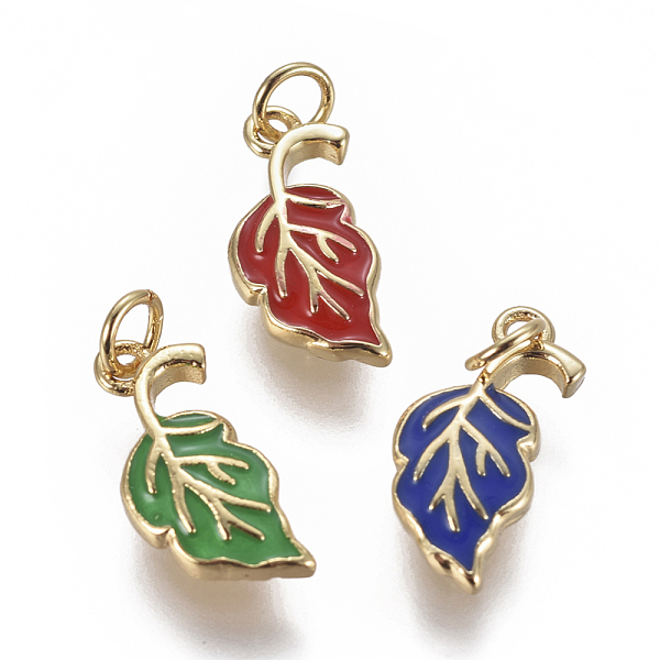 PandaHall Brass Enamel Charms, Leaf, Golden, Mixed Color, 14x6.5x2mm, Hole: 2.5mm Brass+Enamel Leaf Multicolor
PandaHall Brass Enamel Charms, Leaf, Golden, Mixed Color, 14x6.5x2mm, Hole: 2.5mm Brass+Enamel Leaf Multicolor