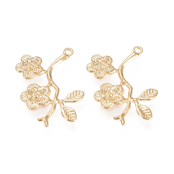 PandaHall 304 Stainless Steel Pendants, Laser Cut, Plum Blossom Branch, Golden, 29x23x2mm, Hole: 1.4mm 304 Stainless Steel Flower
PandaHall 304 Stainless Steel Pendants, Laser Cut, Plum Blossom Branch, Golden, 29x23x2mm, Hole: 1.4mm 304 Stainless Steel Flower