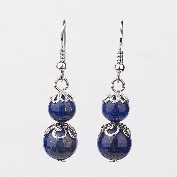 PandaHall Lapis Lazuli Dangle Earrings, with Brass Bead Caps and Earring Hooks, Round, 41mm, Pin: 0.7mm Lapis Lazuli
PandaHall Lapis Lazuli Dangle Earrings, with Brass Bead Caps and Earring Hooks, Round, 41mm, Pin: 0.7mm Lapis Lazuli