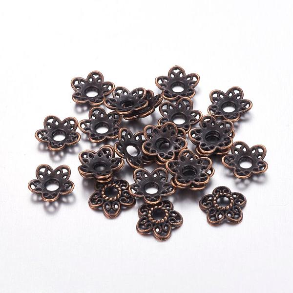 PandaHall Tibetan Style Alloy Bead Caps, Lead Free and Cadmium Free, Red Copper, 10.7x11x2.5mm, Hole: 3mm Alloy
PandaHall Tibetan Style Alloy Bead Caps, Lead Free and Cadmium Free, Red Copper, 10.7x11x2.5mm, Hole: 3mm Alloy