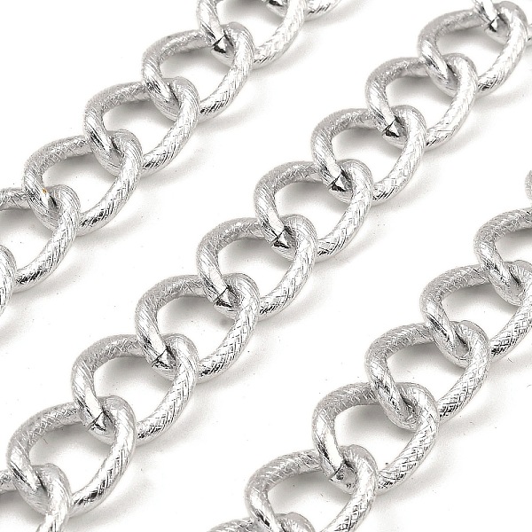 PandaHall Aluminium Curb Chains, Texture, Unwelded, with Spool, Platinum, 18x13.5x2.5mm, about 32.81 Feet(10m)/Roll Aluminum
PandaHall Aluminium Curb Chains, Texture, Unwelded, with Spool, Platinum, 18x13.5x2.5mm, about 32.81 Feet(10m)/Roll Aluminum