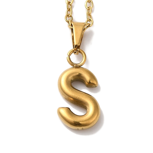 PandaHall Vacuum Plating 201 Stainless Steel Necklaces, Letter, Letter S, 17.80 inch(45.2cm), Pendant: 23x8.7x3mm 201 Stainless Steel Letter...
PandaHall Vacuum Plating 201 Stainless Steel Necklaces, Letter, Letter S, 17.80 inch(45.2cm), Pendant: 23x8.7x3mm 201 Stainless Steel Letter...