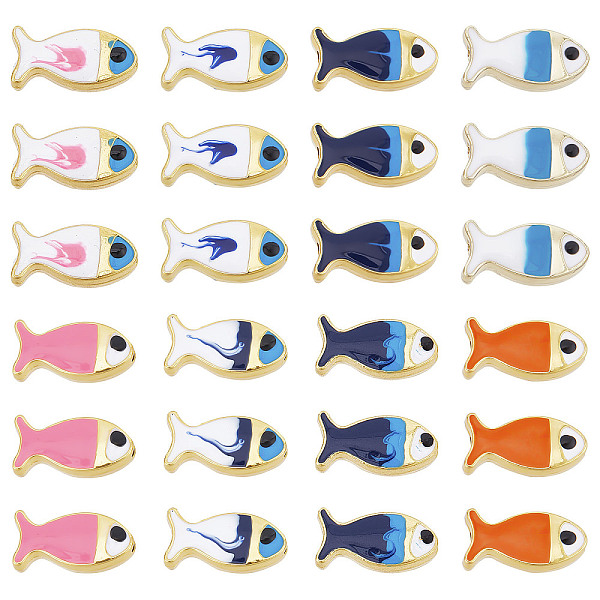 PandaHall SUNNYCLUE 32Pcs 8 Colors Rack Plating Alloy Enamel Beads, Cadmium Free & Lead Free, Fish, Light Gold, Mixed Color, 17x8x4.5mm..., Multicolor
PandaHall SUNNYCLUE 32Pcs 8 Colors Rack Plating Alloy Enamel Beads, Cadmium Free & Lead Free, Fish, Light Gold, Mixed Color, 17x8x4.5mm..., Multicolor