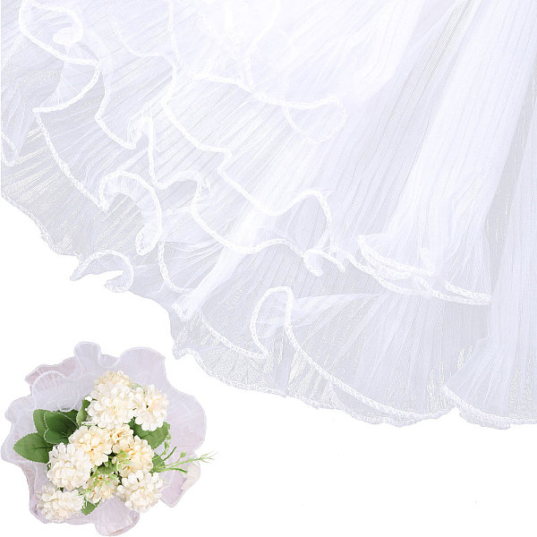 PandaHall Organza Pleated Gauze Ribbon, Clothes Accessories, White, 10-7/8 inch(275mm), about 4.2 yards/pc Organza None White
PandaHall Organza Pleated Gauze Ribbon, Clothes Accessories, White, 10-7/8 inch(275mm), about 4.2 yards/pc Organza None White