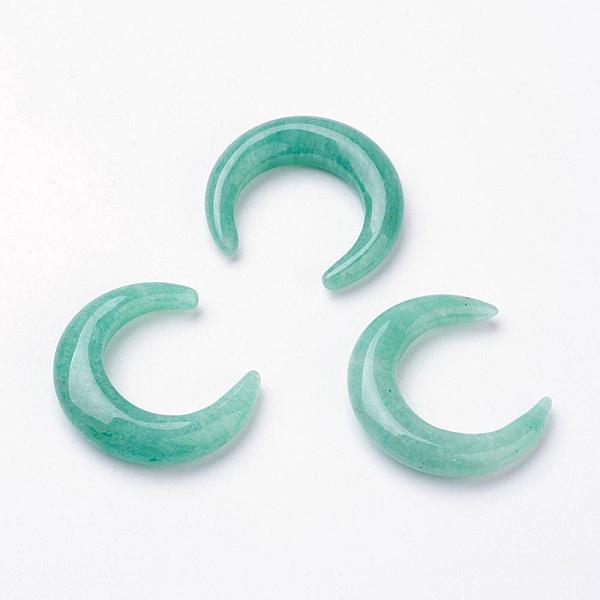 PandaHall Natural Green Aventurine Beads, No Hole, Double Horn/Crescent Moon, 30x27~28x5~6mm Green Aventurine Moon
PandaHall Natural Green Aventurine Beads, No Hole, Double Horn/Crescent Moon, 30x27~28x5~6mm Green Aventurine Moon