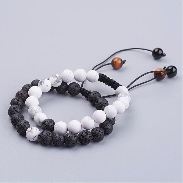 PandaHall Natural Lava Rock & Howlite Round Beaded Bracelets for Men, Braided Bead Bracelets, with Natural Tiger Eye & Synthetic Black Stone..., Multicolor
PandaHall Natural Lava Rock & Howlite Round Beaded Bracelets for Men, Braided Bead Bracelets, with Natural Tiger Eye & Synthetic Black Stone..., Multicolor