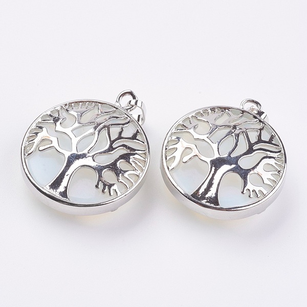 PandaHall Opalite Pendants, with Platinum Tone Brass Findings, Flat Round with Tree of Life, 31.5x28x11.5mm, Hole: 5x7mm Opalite Flat Round
PandaHall Opalite Pendants, with Platinum Tone Brass Findings, Flat Round with Tree of Life, 31.5x28x11.5mm, Hole: 5x7mm Opalite Flat Round