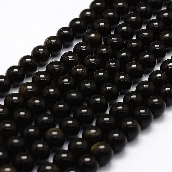 PandaHall Natural Golden Sheen Obsidian Beads Strands, Round, 8mm, Hole: 1mm, about 49pcs/strand, 15.2 inch Golden Sheen Obsidian Round..., Black
PandaHall Natural Golden Sheen Obsidian Beads Strands, Round, 8mm, Hole: 1mm, about 49pcs/strand, 15.2 inch Golden Sheen Obsidian Round..., Black