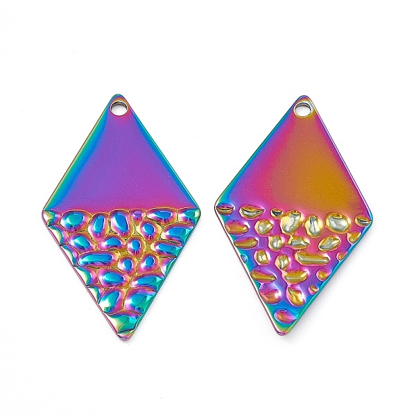PandaHall Ion Plating(IP) 304 Stainless Steel Pendants, Rhombus Charm, Rainbow Color, 32x18x1mm, Hole: 1.5mm 304 Stainless Steel Rhombus
PandaHall Ion Plating(IP) 304 Stainless Steel Pendants, Rhombus Charm, Rainbow Color, 32x18x1mm, Hole: 1.5mm 304 Stainless Steel Rhombus