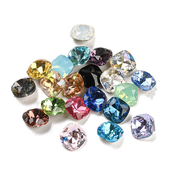 PandaHall K9 Glass Rhinestone Cabochons, Pointed Back & Back Plated, Faceted, Square, Mixed Color, 6x6x3.5mm Glass Rhinestone Square
PandaHall K9 Glass Rhinestone Cabochons, Pointed Back & Back Plated, Faceted, Square, Mixed Color, 6x6x3.5mm Glass Rhinestone Square