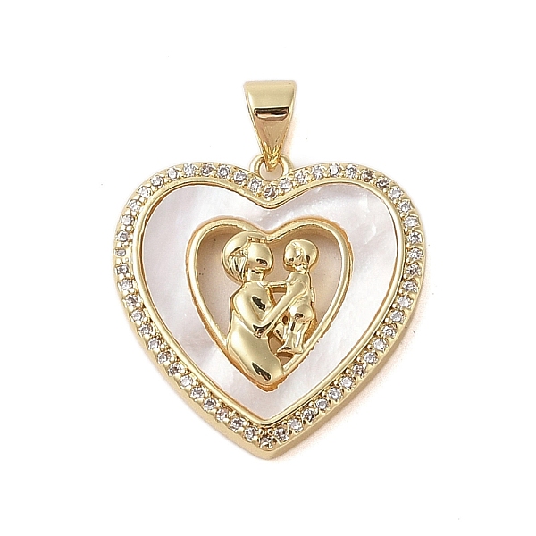 PandaHall Brass Micro Pave Clear Cubic Zirconia Pendants, with Shell Charms, Mother's Day Collection, Real 18K Gold Plated, Heart...
PandaHall Brass Micro Pave Clear Cubic Zirconia Pendants, with Shell Charms, Mother's Day Collection, Real 18K Gold Plated, Heart...