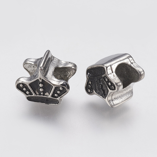 PandaHall Ion Plating(IP) 304 Stainless Steel European Beads Enamel Settings, Large Hole Beads, Crown, Antique Silver, 10x12x8mm, Hole...
PandaHall Ion Plating(IP) 304 Stainless Steel European Beads Enamel Settings, Large Hole Beads, Crown, Antique Silver, 10x12x8mm, Hole...