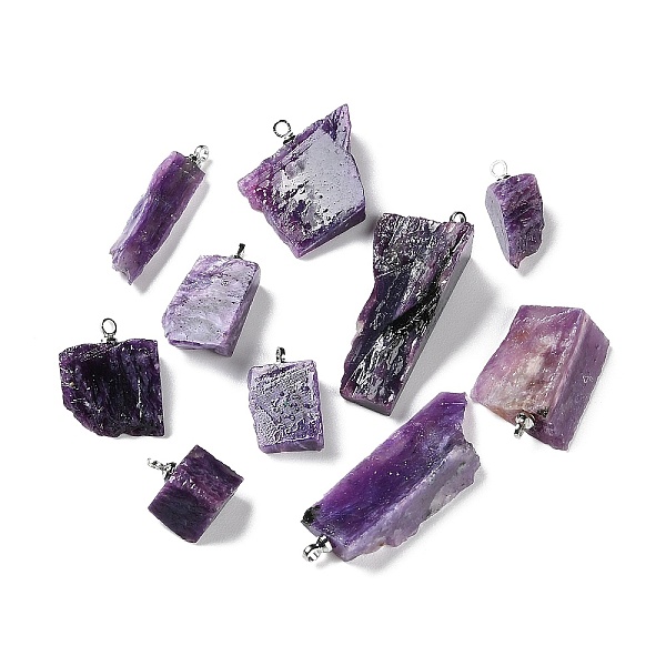 PandaHall Grade 5A Natural Charoite Pendants, Nuggets Charms with Platinum Plated Brass Pendant Bails, 12.5~37.5x4~20x4~19mm, Hole: 1.6mm...
PandaHall Grade 5A Natural Charoite Pendants, Nuggets Charms with Platinum Plated Brass Pendant Bails, 12.5~37.5x4~20x4~19mm, Hole: 1.6mm...