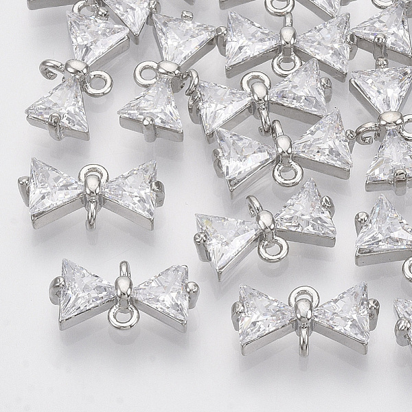 PandaHall Brass Links connectors, with Micro Pave Cubic Zirconia, Bowknot, Clear, Platinum, 6.5x12x3.5mm, Hole: 1mm Brass+Cubic Zirconia...
PandaHall Brass Links connectors, with Micro Pave Cubic Zirconia, Bowknot, Clear, Platinum, 6.5x12x3.5mm, Hole: 1mm Brass+Cubic Zirconia...