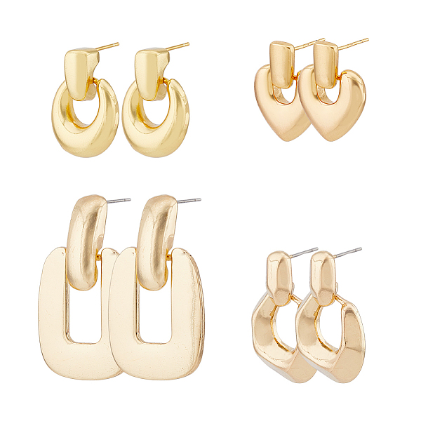 PandaHall FIBLOOM 4 Pairs 4 Style Brass & Alloy Geometry Dangle Stud Earrings for Women, Heart & Teardrop & Rectangle & Ring, Golden...
PandaHall FIBLOOM 4 Pairs 4 Style Brass & Alloy Geometry Dangle Stud Earrings for Women, Heart & Teardrop & Rectangle & Ring, Golden...