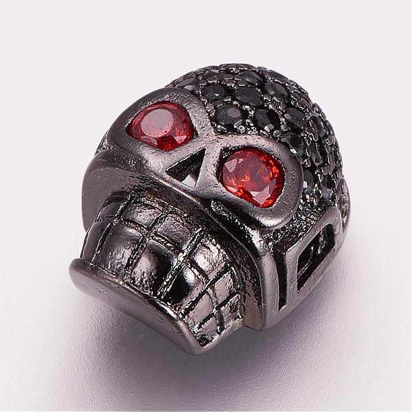 PandaHall Brass Micro Pave Cubic Zirconia Beads, Skull, Gunmetal, 13x10x7mm, Hole: 2.5mm Brass+Cubic Zirconia Skull
PandaHall Brass Micro Pave Cubic Zirconia Beads, Skull, Gunmetal, 13x10x7mm, Hole: 2.5mm Brass+Cubic Zirconia Skull