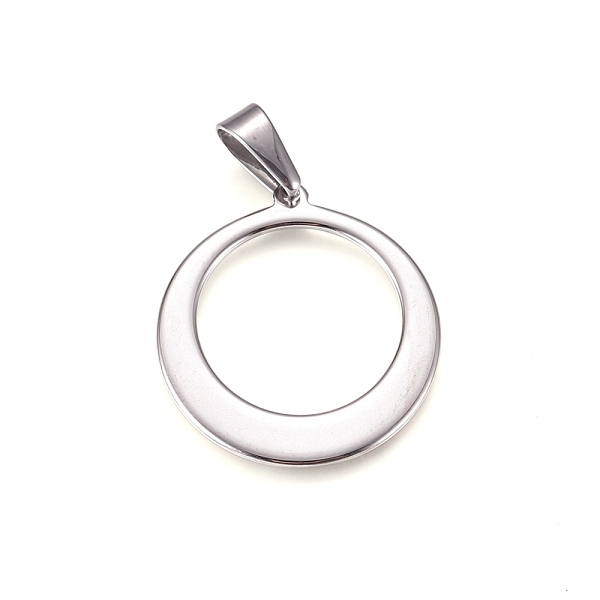 PandaHall 304 Stainless Steel Pendants, Round Ring, Stainless Steel Color, 33x30x1.5mm, Hole: 10x4.5mm 304 Stainless Steel Ring
PandaHall 304 Stainless Steel Pendants, Round Ring, Stainless Steel Color, 33x30x1.5mm, Hole: 10x4.5mm 304 Stainless Steel Ring