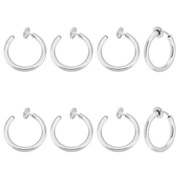 PandaHall Unicraftale 4 Pairs 201 Stainless Steel Retractable Clip-on Hoop Earrings, For Non-pierced Ears, with 304 Stainless Steel Pins...
PandaHall Unicraftale 4 Pairs 201 Stainless Steel Retractable Clip-on Hoop Earrings, For Non-pierced Ears, with 304 Stainless Steel Pins...