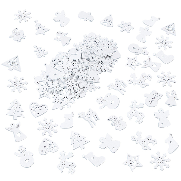 PandaHall ARRICRAFT 100Pcs 2 Styles Spray Painted Natural Poplar Wood Pendants, Christmas Charm, Christmas Sock & Reindeer & Angel &..., White
PandaHall ARRICRAFT 100Pcs 2 Styles Spray Painted Natural Poplar Wood Pendants, Christmas Charm, Christmas Sock & Reindeer & Angel &..., White
