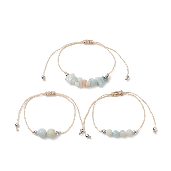PandaHall 3Pcs 3 Style Natural Amazonite Braided Bead Bracelets Set, Nylon Thread Adjustable Bracelets for Women, Inner Diameter: 3-3/8 inch...
PandaHall 3Pcs 3 Style Natural Amazonite Braided Bead Bracelets Set, Nylon Thread Adjustable Bracelets for Women, Inner Diameter: 3-3/8 inch...