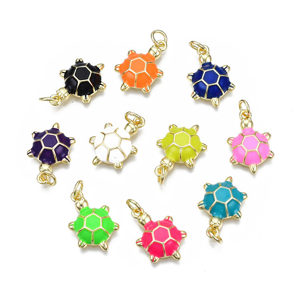 PandaHall Brass Enamel Pendants, with Jump Ring, Cadmium Free & Nickel Free & Lead Free, Real 16K Gold Plated, Tortoise, Mixed Color..., Multicolor
PandaHall Brass Enamel Pendants, with Jump Ring, Cadmium Free & Nickel Free & Lead Free, Real 16K Gold Plated, Tortoise, Mixed Color..., Multicolor