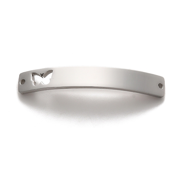 PandaHall 304 Stainless Steel Connector Charms, Curved Rectangle Links with Hollow Butterfly, Stainless Steel Color, 38.5x6x1.5mm, Hole...
PandaHall 304 Stainless Steel Connector Charms, Curved Rectangle Links with Hollow Butterfly, Stainless Steel Color, 38.5x6x1.5mm, Hole...