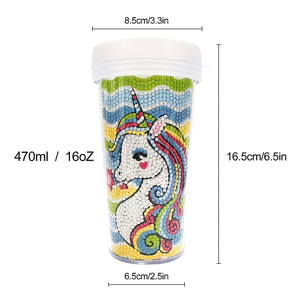 PandaHall DIY Diamond Painting Cup Kits, with Resin Rhinestones, Diamond Sticky Pen, Tray Plate and Glue Clay, Unicorn, 165x65mm Resin...
PandaHall DIY Diamond Painting Cup Kits, with Resin Rhinestones, Diamond Sticky Pen, Tray Plate and Glue Clay, Unicorn, 165x65mm Resin...