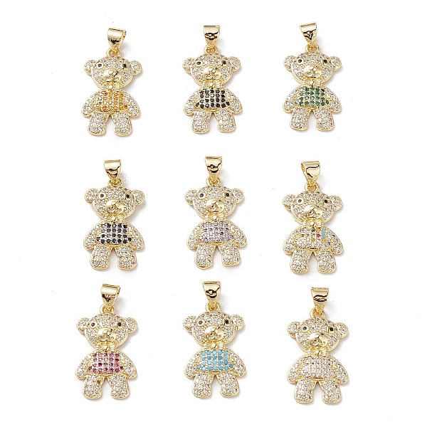 PandaHall Brass Micro Pave Cubic Zirconia Pendants, Real 16K Gold Plated, Bear Charms, Mixed Color, 21.5x13x3mm, Hole: 5x3.5mm. Brass+Cubic..., Multicolor
PandaHall Brass Micro Pave Cubic Zirconia Pendants, Real 16K Gold Plated, Bear Charms, Mixed Color, 21.5x13x3mm, Hole: 5x3.5mm. Brass+Cubic..., Multicolor